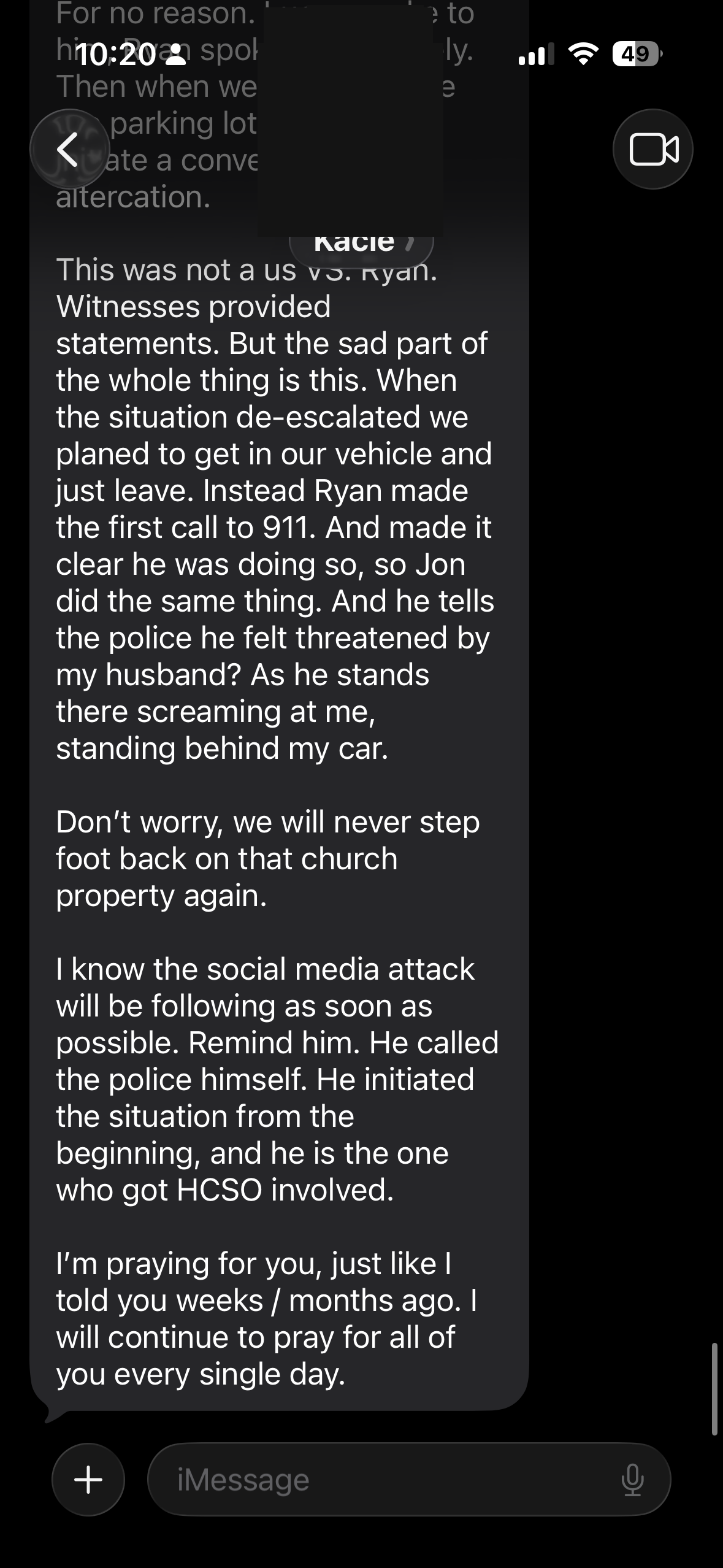 Continuation of the same private message thread.